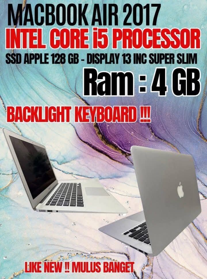 INTEL CORE i5 PROCESSOR RAM 4 GB SSD 128 GB ANTI LEMOT DISPLAY 13 INC MULUS BANGET LIKE NEW LAPTOP PREMIUM APPLE SUPER SLIM