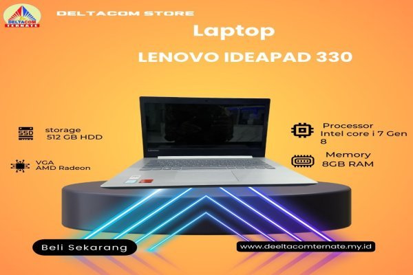LENOVO IDEAPAD 330 INTEL CELERON RAM 8 GB SSD 512 GB ANTI LEMOT DISPLAY 14 INC MULUS TYPE BARU BODY SLIM