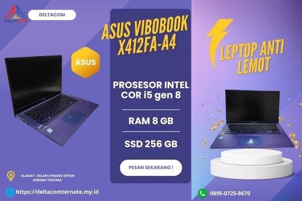 INTEL CORE i5 GEN 8 RAM 8 GB SSD 256 GB DISPLAY 14 INC MULUS TYPE BARU BODY SLIM