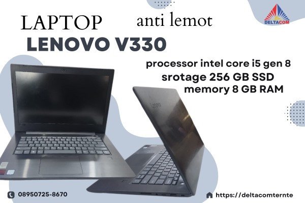 LENOVO V330 TYPE BARU BODY SLIM, PROSESOR INTEL CORE i5 GEN 8 RAM 8 GB SSD 256 GB DISPLAY 14 INC MULUS